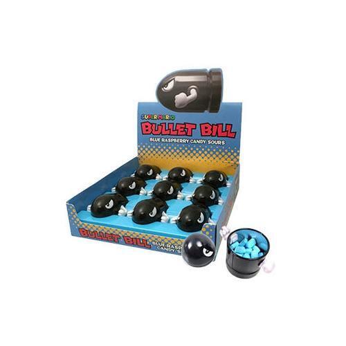 Super Mario Bullet Bill Blue Raspberry Candy Sours (17g) 9ct