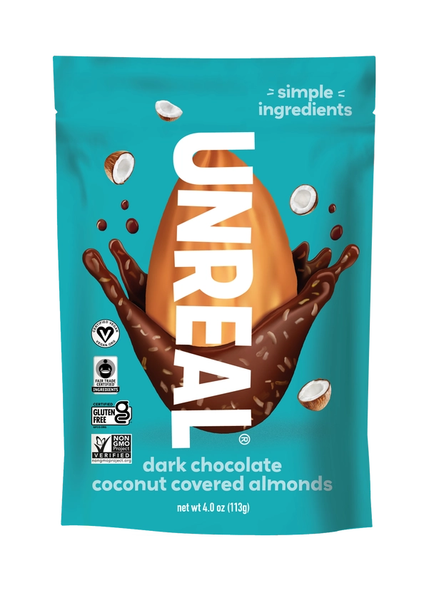 UNREAL Dark Chocolate Coconut Covered Almonds 3 pack (113g)