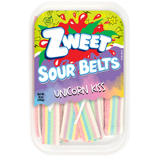 Sour Unicorn Kiss Belts | Zweet | 10 oz (3 Pack)