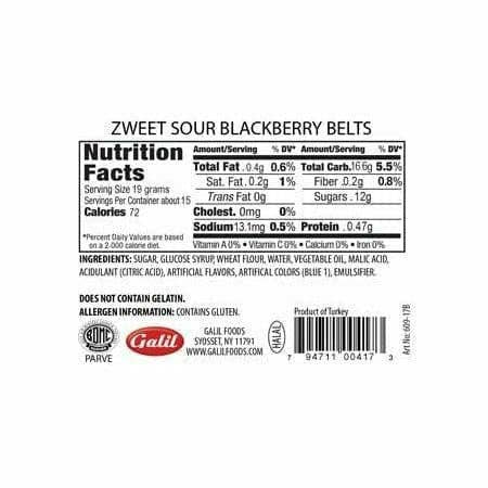 Sour Blackberry Belts | Zweet | 10 oz (3 Pack)