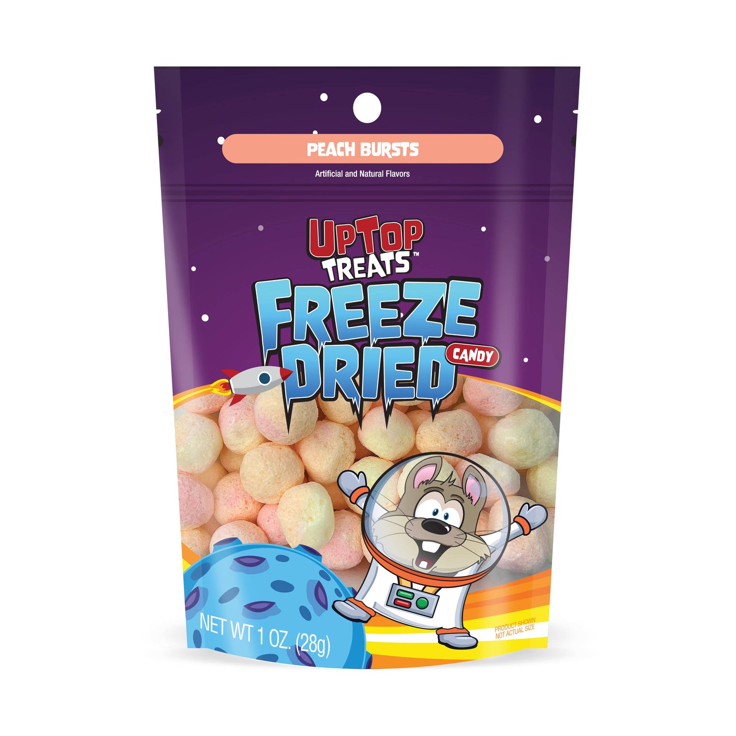 UpTop Peach Bursts - Freeze Dried Candy - (1oz) 4 Pack