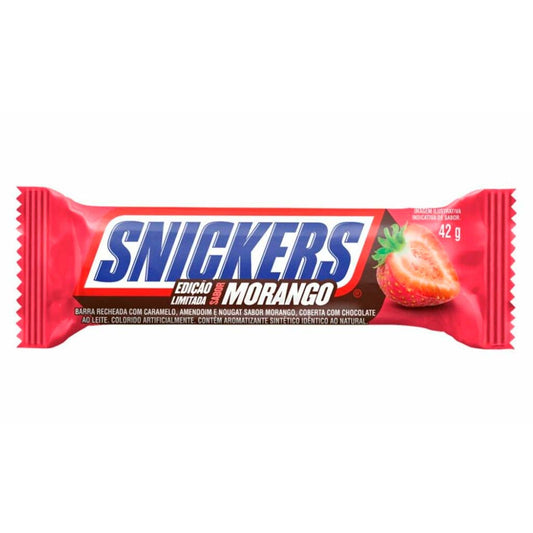 CHOCOLATE SNICKERS SABOR MORANGO (42g) (20ct.) (Brazil)