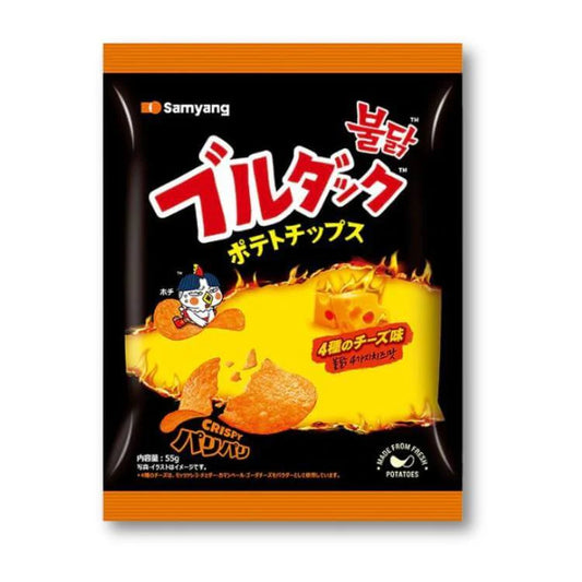 Samyang Buldak Spicy Cheese Potato Chips (55g) (Korea) 6-Pack