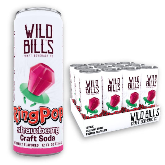 Wild Bill's Ring Pop, Strawberry, 12oz Cans, 12ct