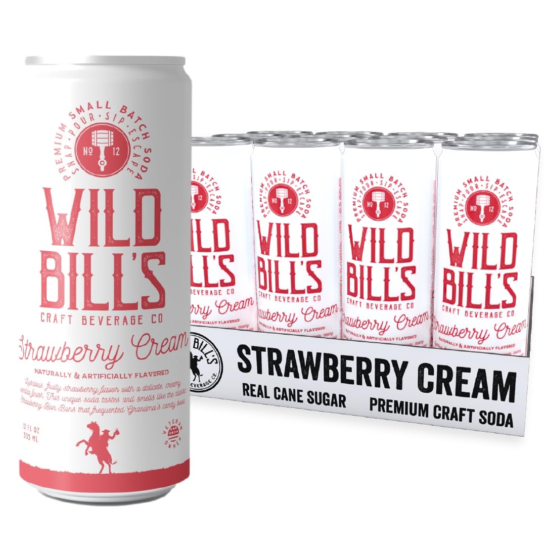 Wild Bill's Ring Pop, Strawberry Cream, 12oz Cans, 12ct