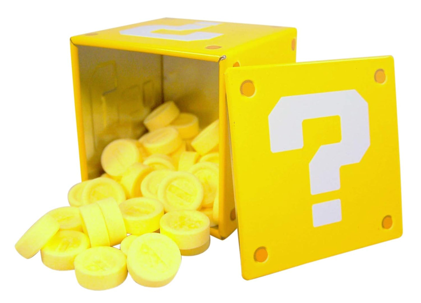 Super Mario Question Mark Coin Candies, 12ct Tin