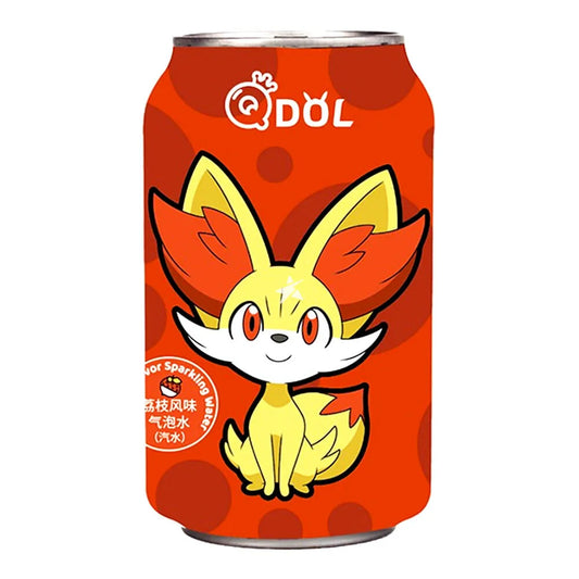 QDOL Pokemon Lychee Flavour Sparkling Water Fennekin (330ml) (China) 6-Pack