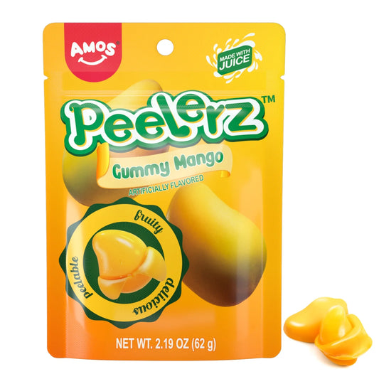 Amos Gummy Peelerz Mango 2.2oz, 6ct