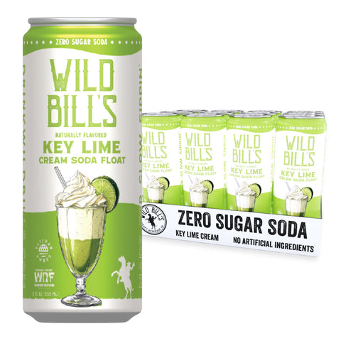 Wild Bill’s Zero Sugar Key Lime Cream Soda Float, 12oz, 12 pack