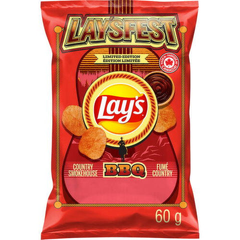 Lay’s Country Smokehouse BBQ 6ct (60g) (Canada)