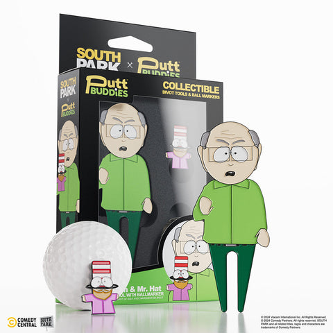 Putt Buddies - MR. GARRISON DIVOT TOOL W/ MR. HAT BALL MARKER