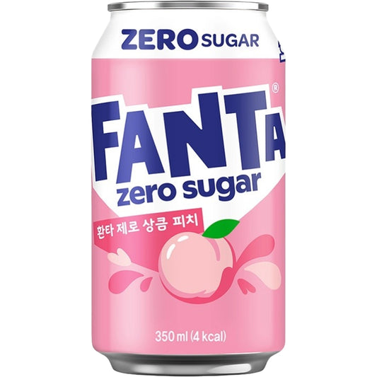 Fanta White Peach Zero Sugar 6ct (350mL) (Korea)