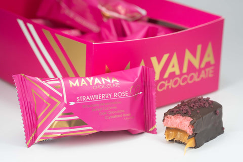Mayana Strawberry Rose Mini Bar Box of 10 (40g)