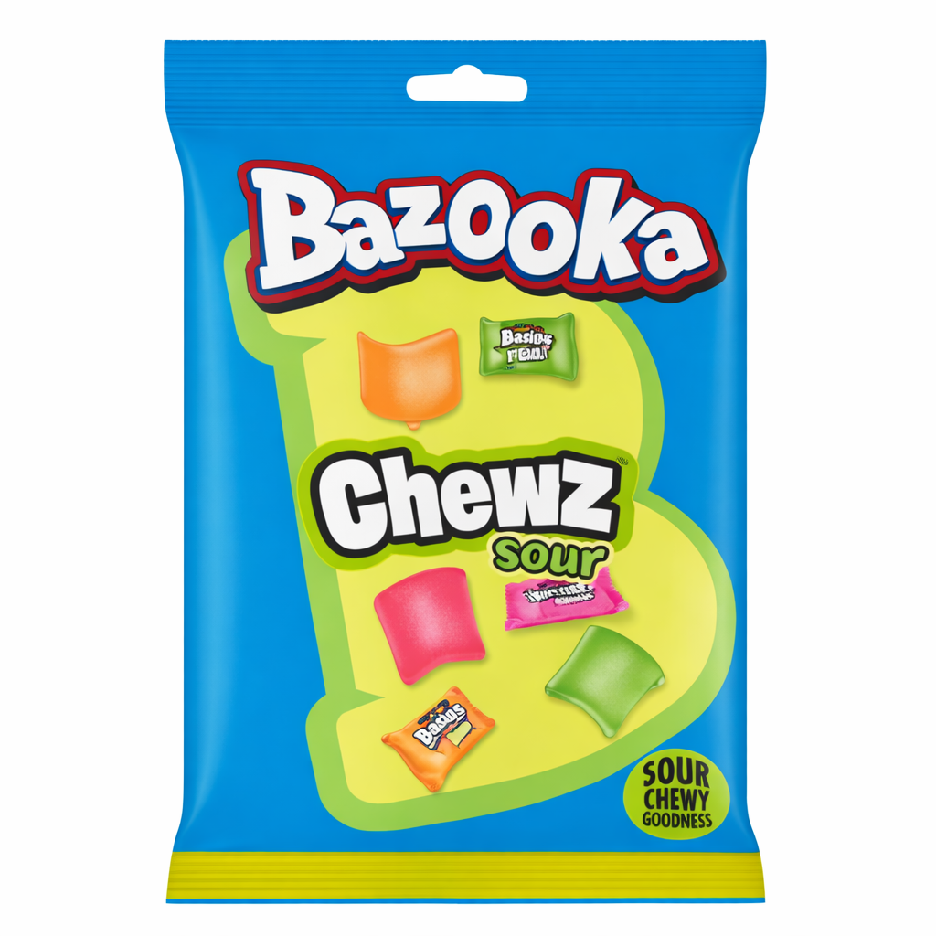 Bazooka Sour Chews (120g) | UK | 6-Count Case – POPS DISTRO INC ...