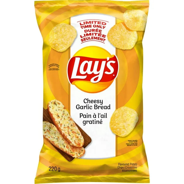 Lay's Cheesy Garlic Bread (220g) (Canada) 4-Pack