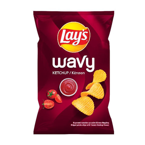 Lay's Wavy Tomato Ketchup (95g) (Greece) 6-Pack