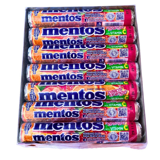 Mentos Peach Orange (37g) (Indonesia) 24ct