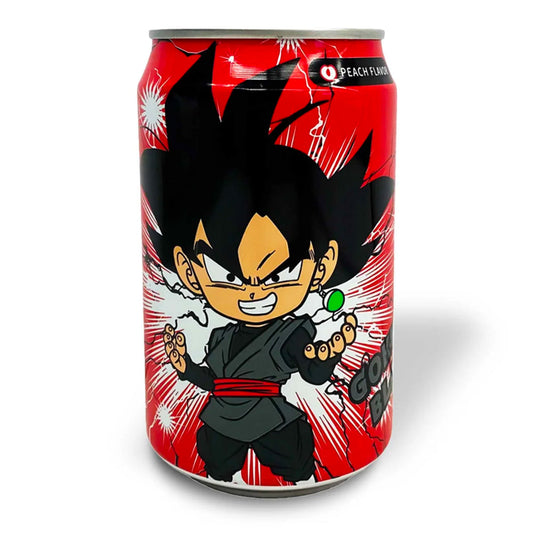 Ocean Bomb Dragon Ball Z Black Goku Sparkling Water Peach Flavor (11.15oz) (Taiwan) 6-Pack