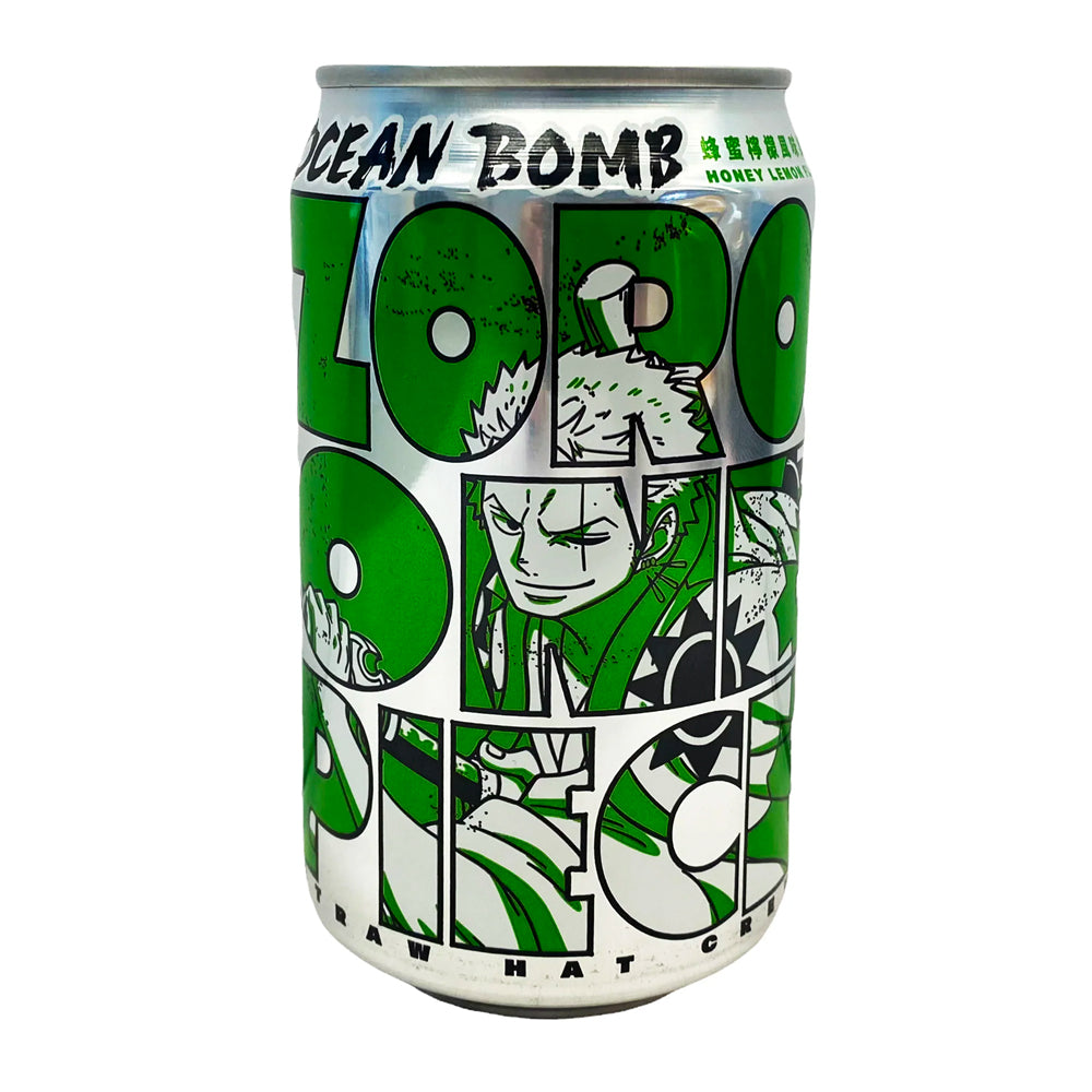 Ocean Bomb One Piece Sparkling Water Zoro Honey Lemon Flavor (330ml) (Taiwan) 6-Pack