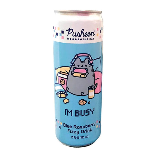 Pusheen The Cat Blue Raspberry Fizzy Drink (12oz) 12Pack