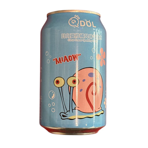 QDOL SpongeBob Citrus Flavor Sparkling Water - Gary (330ml) (China) 6-Pack