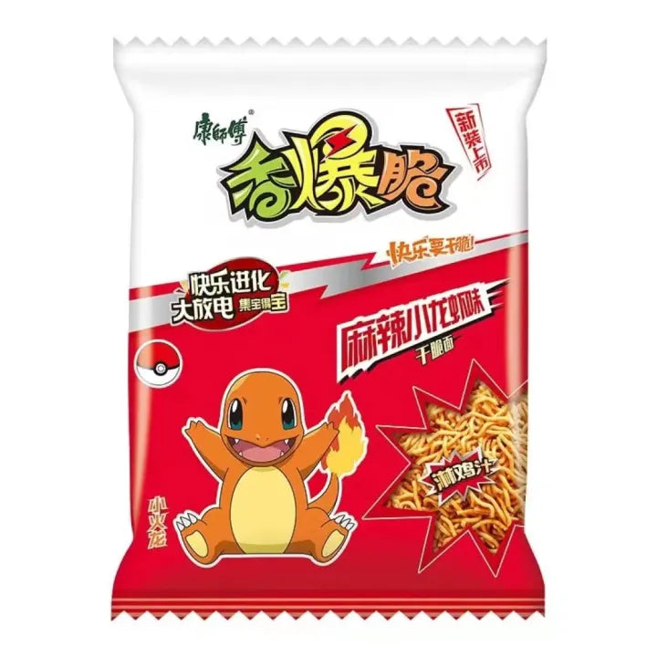 Pokémon Crispy Dry Instant Noodles Spicy Crayfish Flavor (33g) 4-Pack