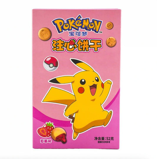 Pokémon Strawberry Filled Cookies (52g) (China) 12-Pack