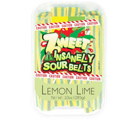 Insanely Sour Lemon Lime Belts | Zweet | 10 oz (3 Pack)