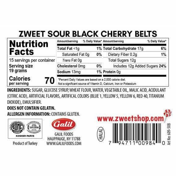 Sour Black Cherry  Belts | Zweet | 10 oz (3 Pack)