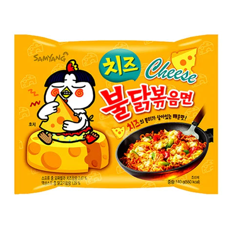 Samyang Buldak Spicy Chicken Cheese Ramen (140g)(South Korea) 5-Pack