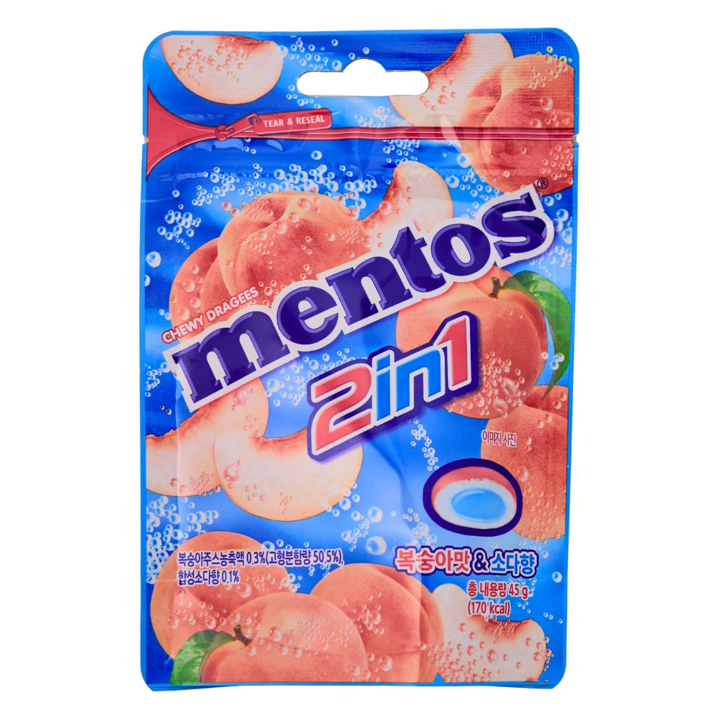 Mentos Duo Peach (45g) 5-Pack