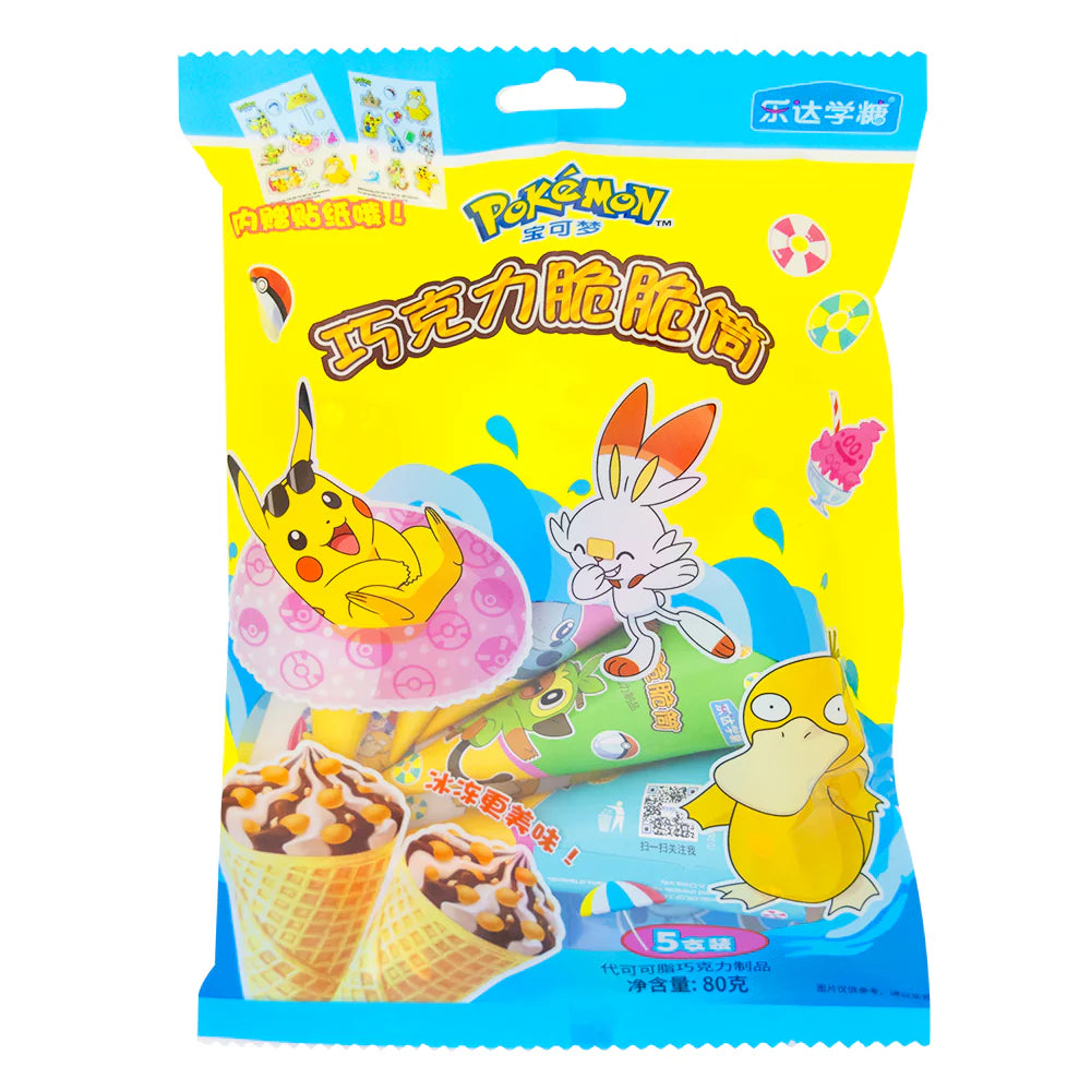 Pokemon Chocolate Crispy Cones (80g) China (6ct)