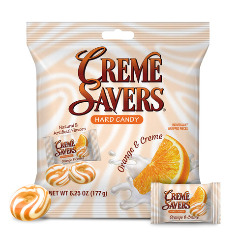 Creme Savers Hard Candy Orange and Creme 6ct (85g)