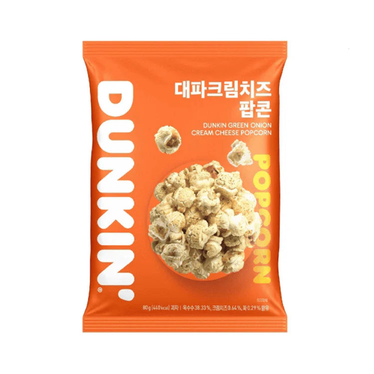 Dunkin Green Onion Cream Cheese Popcorn (75g)(Korea) 6ct