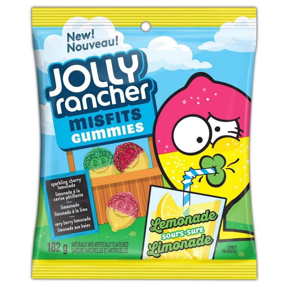 Jolly Rancher Misfits Gummies Lemonade Sours Candy (182g) (Canada) 10-Pack