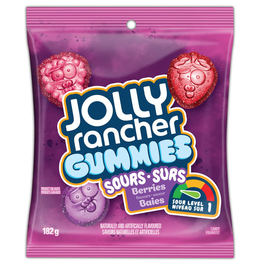 Jolly Rancher Gummies Sours Berries (182g) Canada (6 pack)