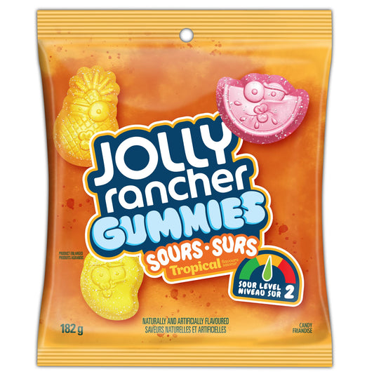 Jolly Rancher Gummies Sours Tropical (182g) Canada (6 pack)