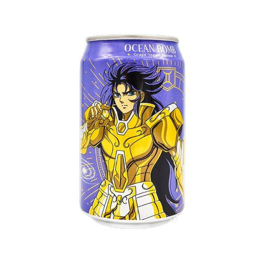 Ocean Bomb Saint Seiya Grape Yogurt Soda (330ml) Taiwan (6pk)