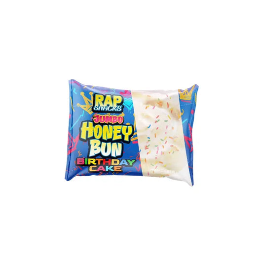 Rap Snacks Birthday Cake Jumbo Iced Honey Bun 12ct