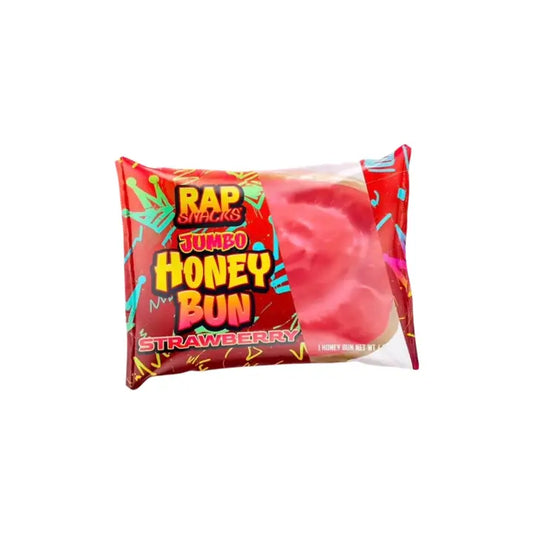 Rap Snacks Jumbo Strawberry Iced Honey Bun 12ct