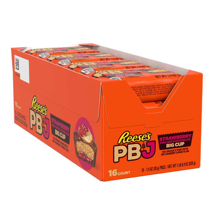 Reese's PB&J Strawberry Big Cup (39g) 16-Count | Peanut Butter ...