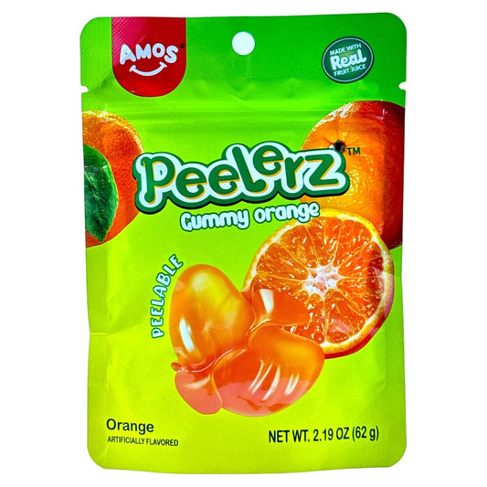 Amos Gummy Peelerz Orange 2.2oz, 6ct