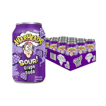 Warheads Sour Grape Soda (340ml) 12-Pack