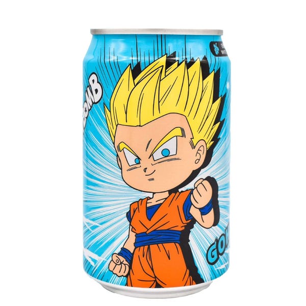 Ocean Bomb Dragon Ball Z Future Trunks Sparkling Water White Grape Flavor (11.15oz) (Taiwan) 6-Pack