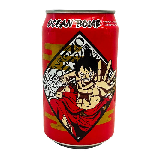 Ocean Bomb One Piece Sparkling Water Luffy Yogurt Flavor (330ml) (Taiwan) 6-Pack