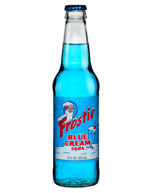 Frostie Blue Cream Soda, 12oz Glass Bottle 12ct